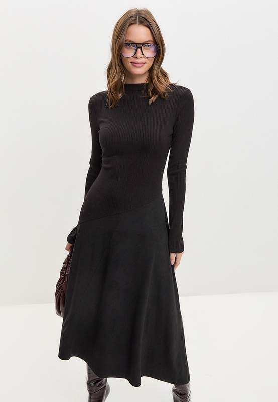 Платье комбинированное